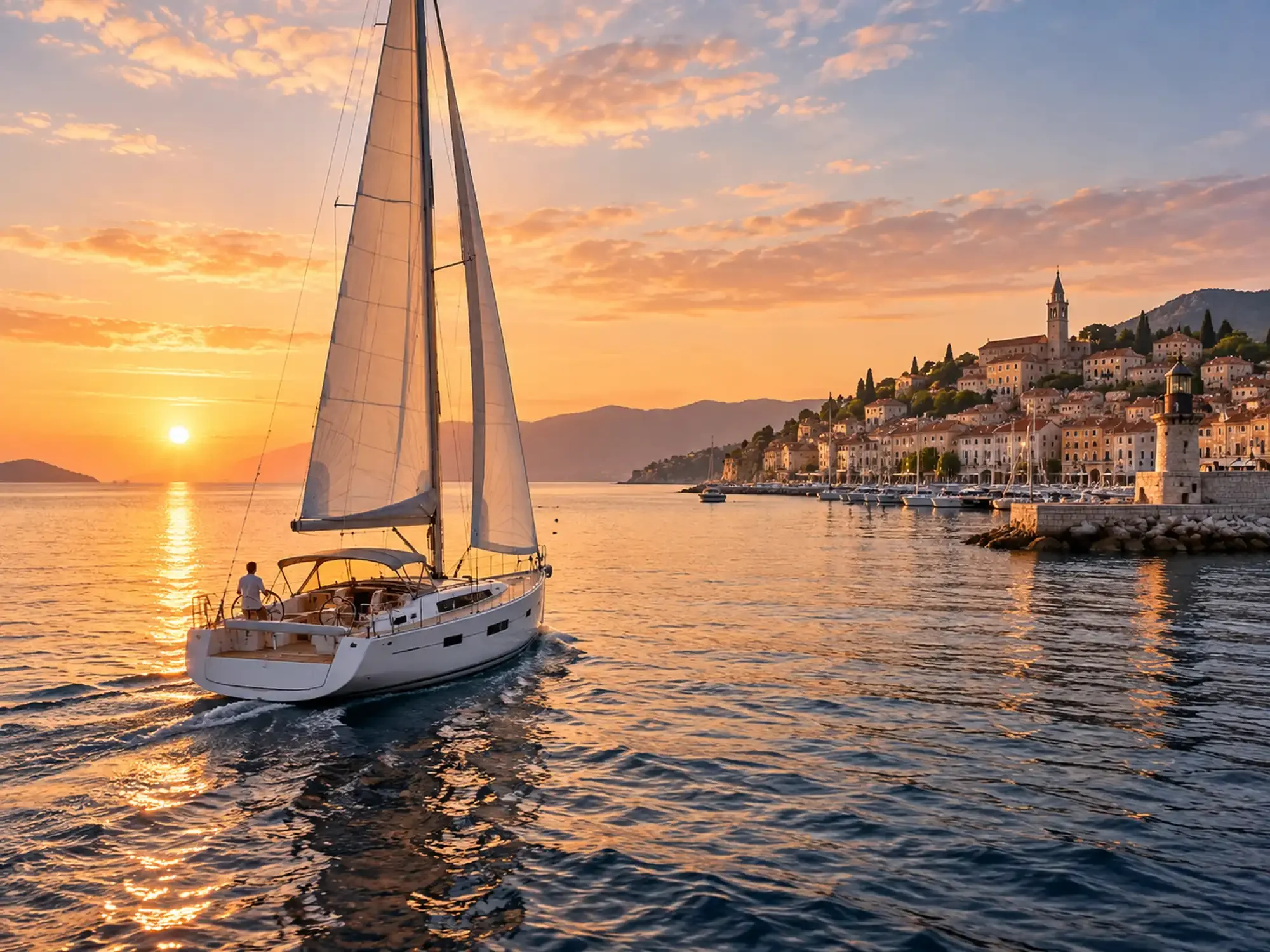 Voilier en Méditerranée